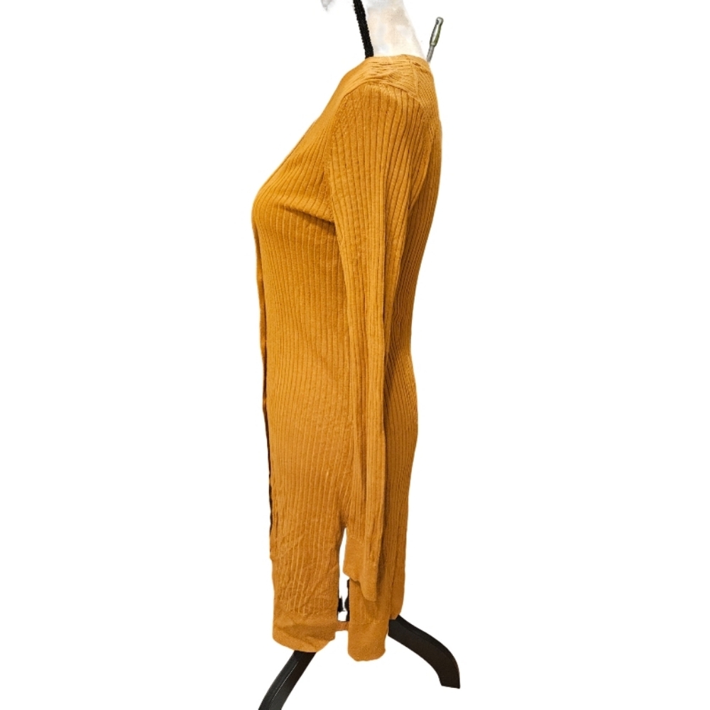 NWT - Anthropologie Elegant Mustard Cardigan Dress - Picture 4 of 9